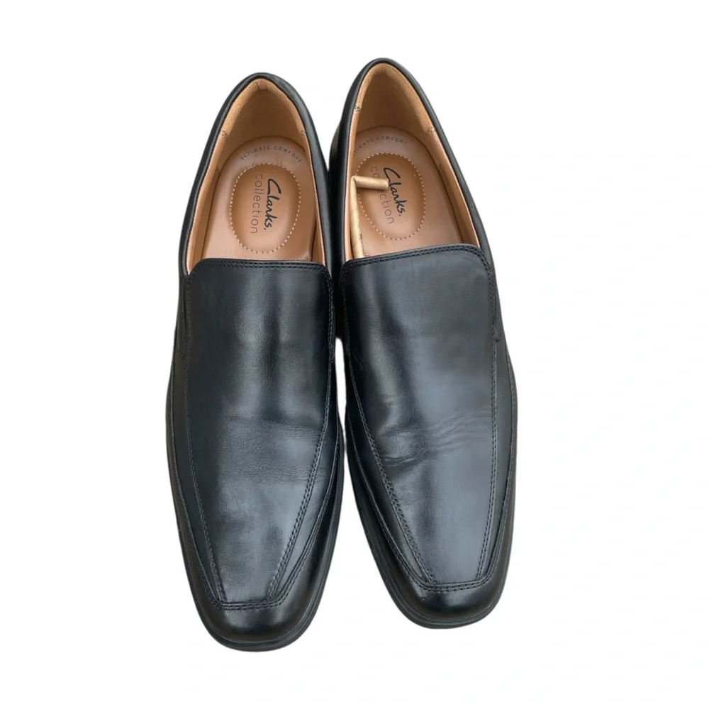 Clark’s‎ Tilden Free Black Leather Loafer, Size 12M, EUC